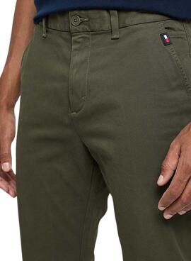 Pantalon Tommy Jeans Austin chino vert pour homme