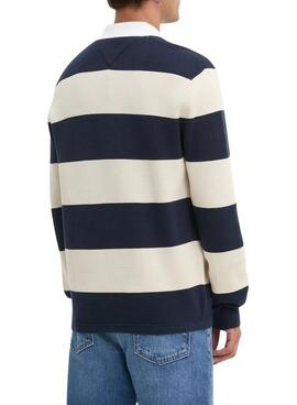 Polo Tommy Jeans Rugby rayé pour homme