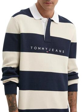 Polo Tommy Jeans Rugby rayé pour homme