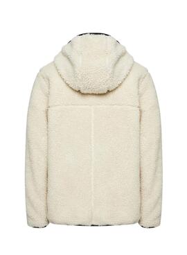 Veste Tommy Jeans Teddy beige pour homme