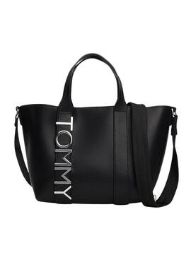 Sac Tommy Jeans mini tote City Bold noir pour femme