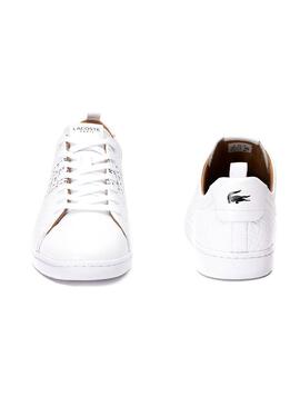 Baskets Logos Lacoste Carnaby Evo Blanc Homme