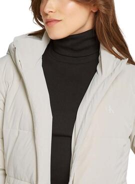 Manteau Calvin Klein Jeans Soft Touch blanc pour femme