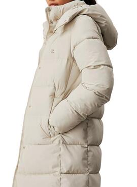 Manteau Calvin Klein Jeans Monologo beige pour femme