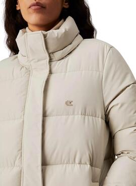 Manteau Calvin Klein Jeans Monologo beige pour femme