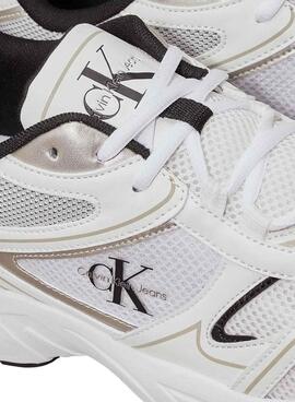 Chaussures Calvin Klein Jeans Retro Tennis blanches pour homme