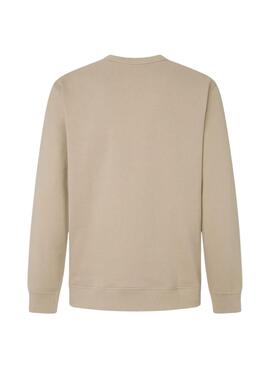 Sweatshirt Pepe Jeans New Joe Crew beige pour homme