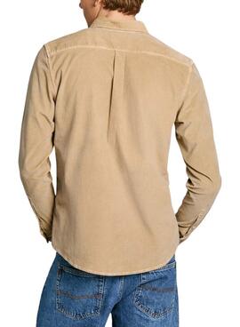 Chemise Pepe Jeans Miller beige pour homme