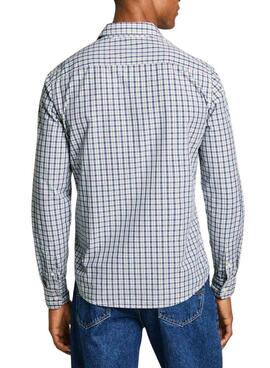 Chemise Pepe Jeans Mauro bleue et blanche pour homme