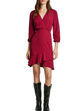 Robe Pepe Jeans Kendall rouge pour femme