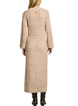 Robe Pepe Jeans Hailey beige pour femme