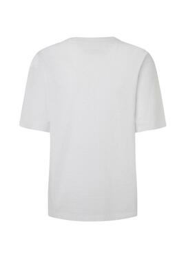 T-shirt Pepe Jeans Galea blanc pour femme