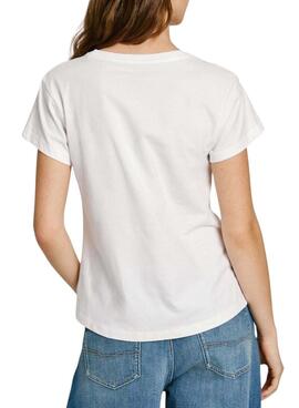 T-shirt Pepe Jeans Ginny blanc pour femme