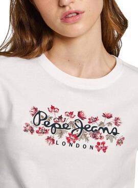 T-shirt Pepe Jeans Ginny blanc pour femme