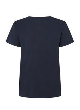 T-shirt Pepe Jeans Ginny bleu marine pour femme