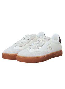 Baskets Calvin Klein Jeans Classic blanches pour hommes