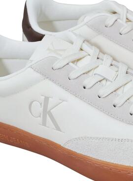 Baskets Calvin Klein Jeans Classic blanches pour hommes