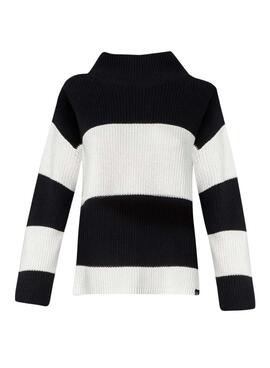 Pull Calvin Klein Jeans Chunky Noir et Blanc pour femme