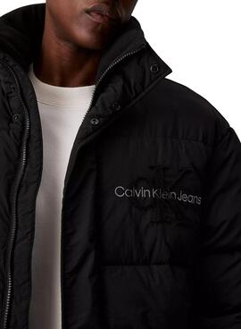  Veste Matelassée Calvin Klein Jeans Chenille Noir pour homme