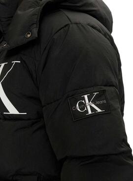 Veste Matelassée Calvin Klein Jeans Logo Noir pour homme