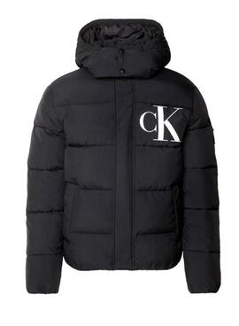 Veste Matelassée Calvin Klein Jeans Logo Noir pour homme