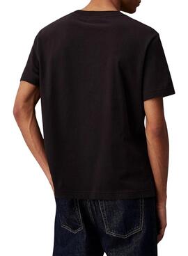 T-shirt Calvin Klein Jeans Chenille noir pour homme