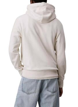 Sweatshirt Calvin Klein Jeans Chenille beige pour homme