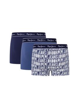 Caleçons Pepe Jeans AO Logo Bleu pour homme