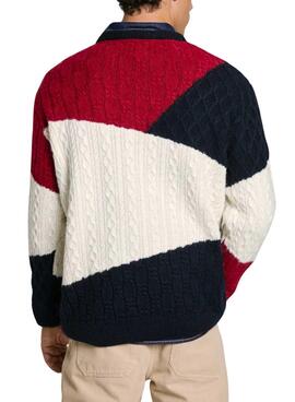 Pull Pepe Jeans Court colorblock pour homme