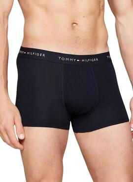 Pack de 3 Caleçons Trunk Tommy Hilfiger Essential Noir pour homme