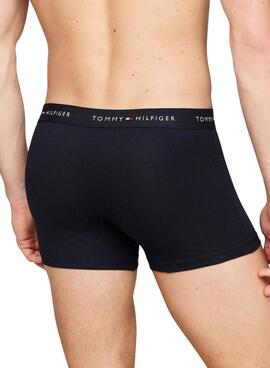 Pack de 3 Caleçons Trunk Tommy Hilfiger Essential Noir pour homme