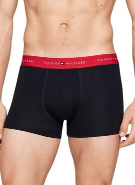 Pack de 3 Caleçons Trunk Tommy Hilfiger Essential Noir pour homme