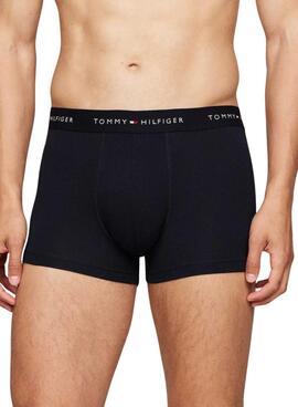 Pack de 3 Caleçons Trunk Tommy Hilfiger Noir pour homme