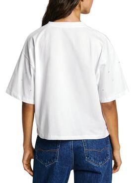 T-shirt Pepe Jeans Elin blanc pour femme