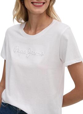 T-shirt Pepe Jeans Espe blanc pour femme