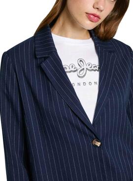 Blazer Pepe Jeans Dori Bleu Marine pour femme