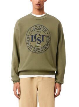 Sweat à capuche Lacoste LCST vert pour homme