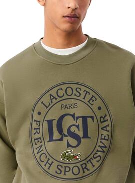 Sweat à capuche Lacoste LCST vert pour homme