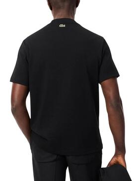 T-shirt Lacoste College noir pour homme