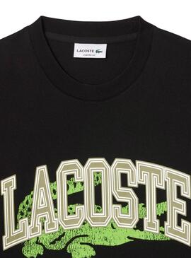 T-shirt Lacoste College noir pour homme