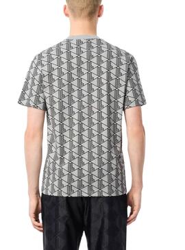 T-shirt Lacoste monochrome grise pour homme