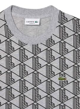 T-shirt Lacoste monochrome grise pour homme