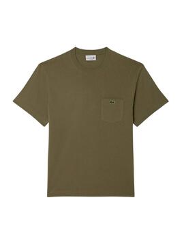 T-shirt Lacoste Pocket verte pour homme