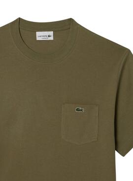 T-shirt Lacoste Pocket verte pour homme