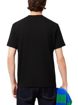 T-shirt Lacoste Pocket noir pour homme