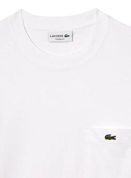 T-shirt Lacoste Pocket blanc pour homme