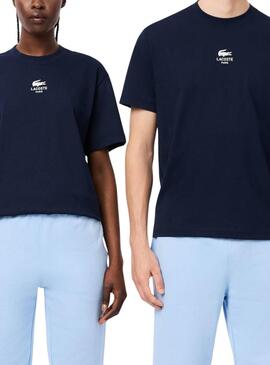 Maillot Lacoste Paris bleu marine pour femme et homme