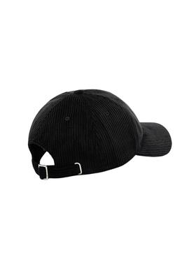 Casquette Lacoste en velours côtelé noir pour homme et femme