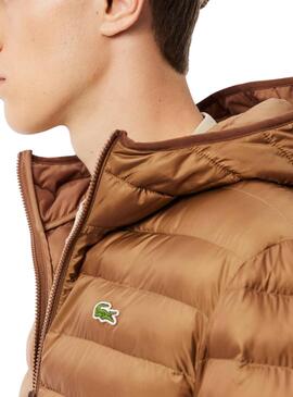 Veste matelassée Lacoste camel pour homme