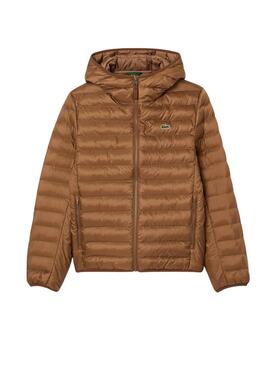 Veste matelassée Lacoste camel pour homme